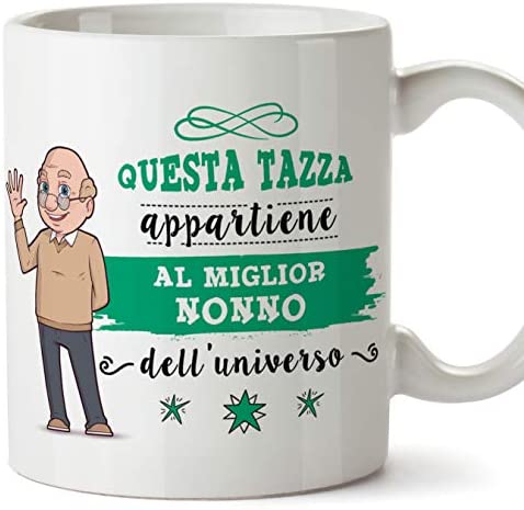 Mugffins Nonno Tazza/Mug – Questa Tazza Appartiene al Miglior Nonno dell’Universo – Idea Regalo Festa del papà/Tazza Miglior Nonno in Ceramica. 350 m – idea regalo inter