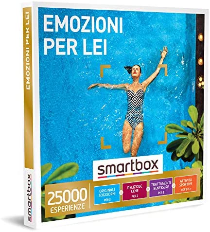 Smartbox – Emozioni per Lei – Cofanetto Regalo per Donna, Soggiorni, Cene, Pause Benessere o Attività Sportive per 1 o 2 Persone, Idee Regalo Originale per Lei – idea regalo juve