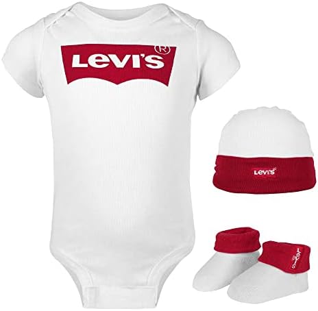 Levi’s Kids CLASSIC BATWING INFANT HAT BODYSUIT BOOTIE SET 3PC Bambino – idea regalo milan