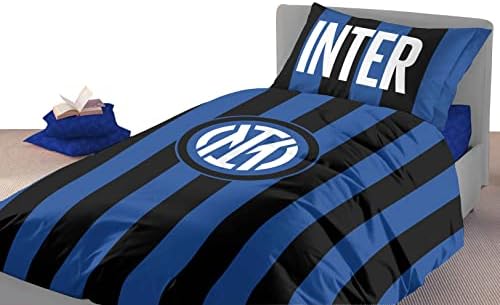 Inter Parure Copripiumino Singolo, 100% Cotone – idea regalo interista