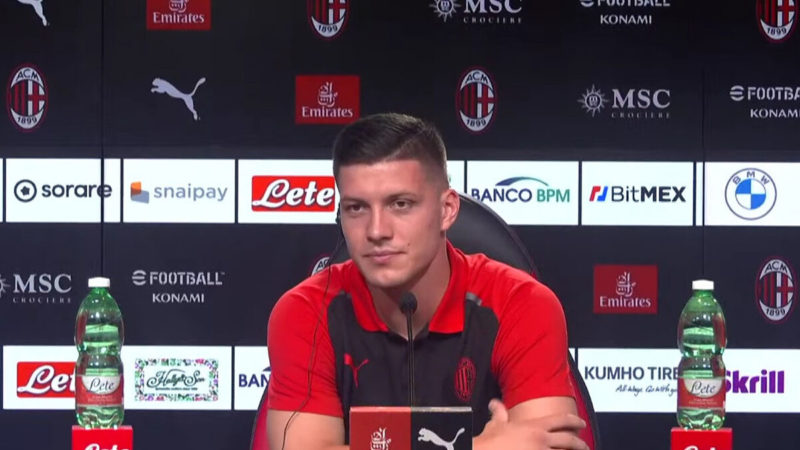 Serie A: Jovic: “Da piccolo ero tifoso del Milan, volevo venire qui”