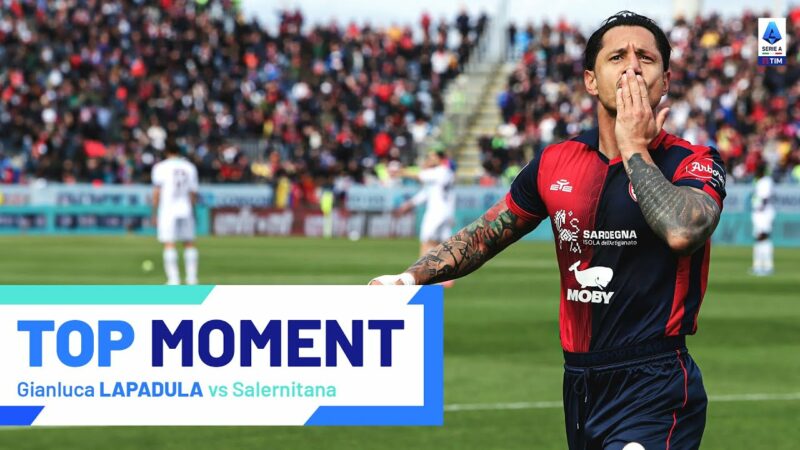 Lapadula manda la palla in porta |  Momento principale |  Cagliari-Salernitana |  Serie A 2023/24