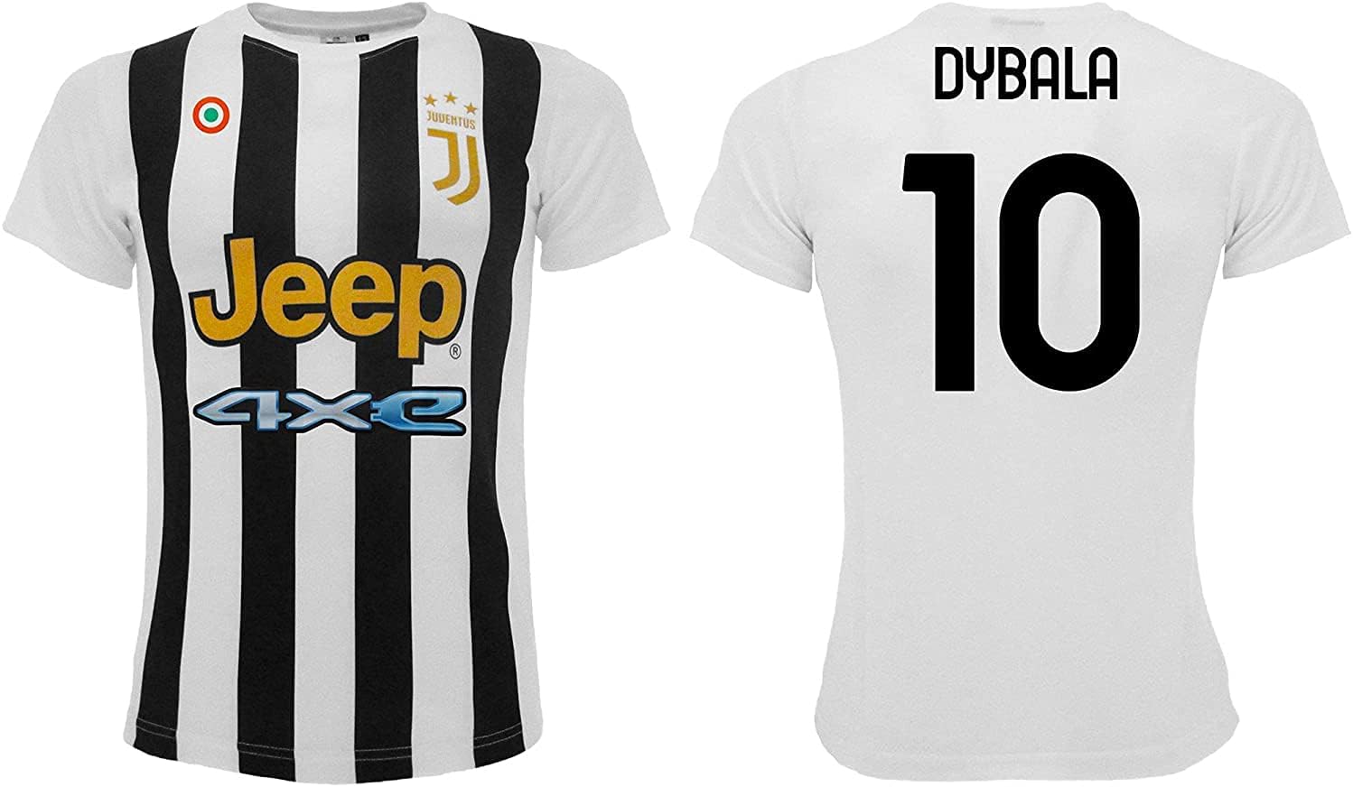 Sportbaer Maglia Calcio Paulo Dybala Stagione 2021 2022. Maglia Bianco Nera Numero 10. Prima Maglia. Replica Ufficiale autorizzata. Taglie da Adulto e da Bambino. (8 Anni) – idea regalo juve