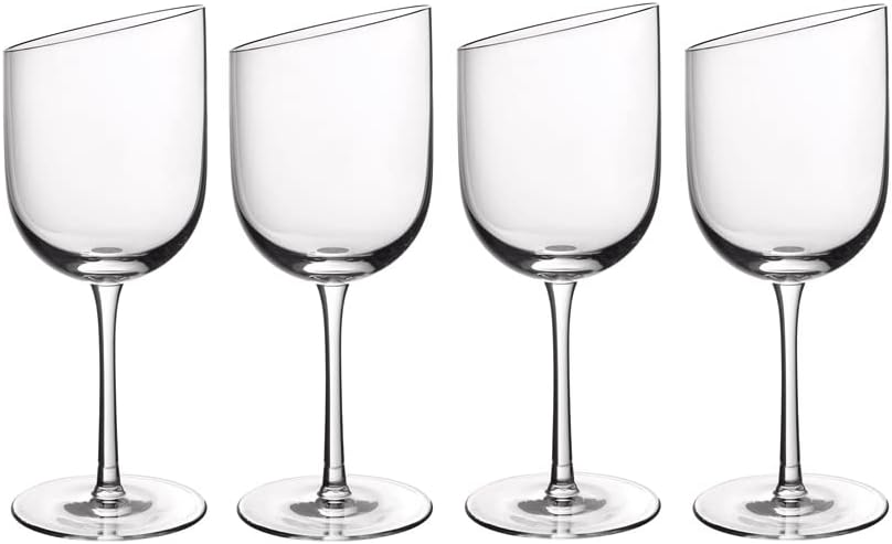 Villeroy & Boch Newmoon Servizio Calice da Vino, Bicchieri Eleganti e Contemporanea per Uso Quotidiano, Cristallo, Lavabili in Lavastoviglie, Glass, Trasparente – idea regalo as roma