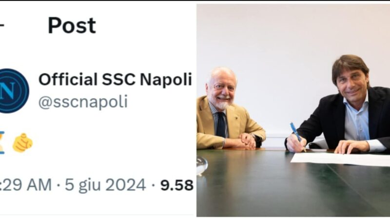 CdS – Conte al Napoli, il dettaglio tra i post social che scatena i tifosi