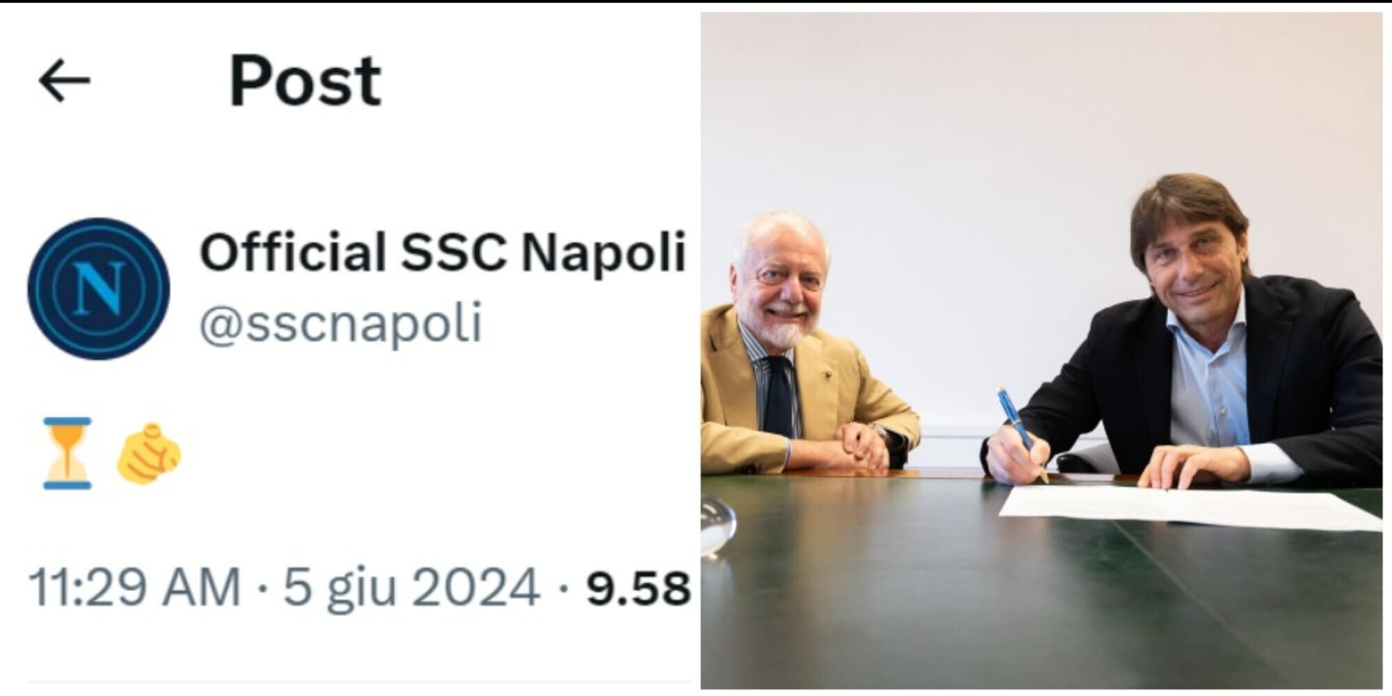 CdS – Conte al Napoli, il dettaglio tra i post social che scatena i tifosi