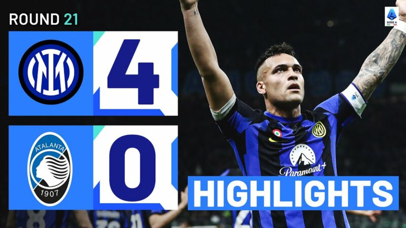 INTER-ATALANTA 4-0 | HIGHLIGHTS | Nerazzurri in vantaggio di 12 punti | Serie A 2023/24