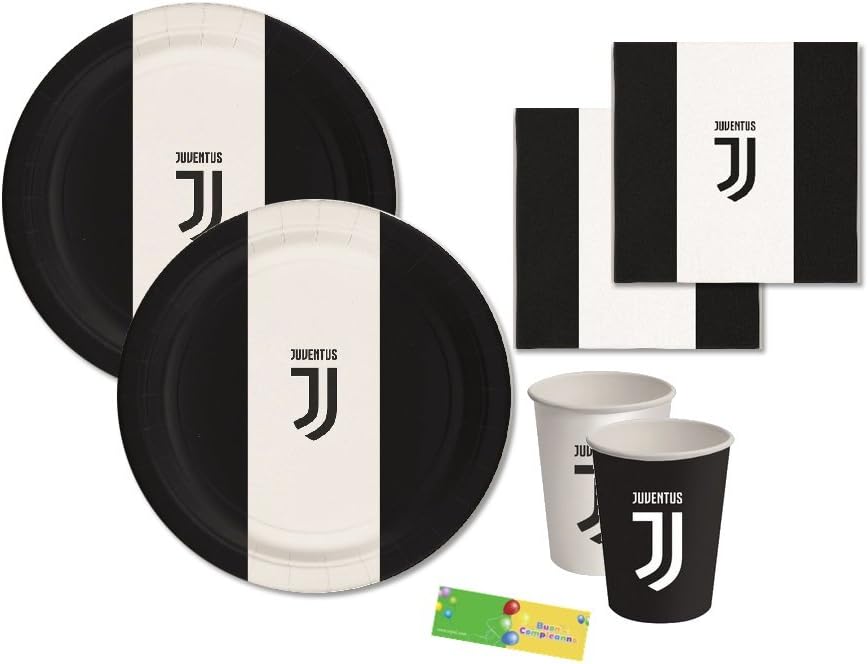 BIGIEMME Kit N 2 Coordinato Tavola F.C. Juventus Addobbi Festa Party Tifoso Juve Squadra – idea regalo juve