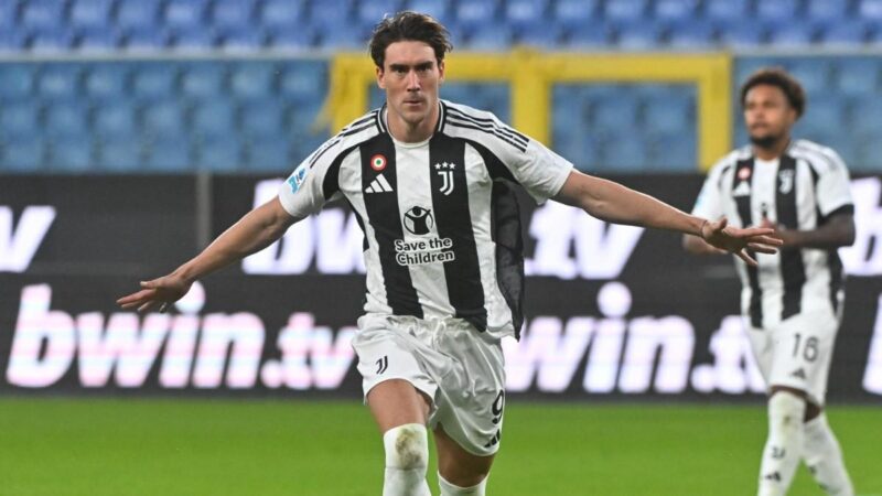 Vlahovic riporta la Juventus in vantaggio