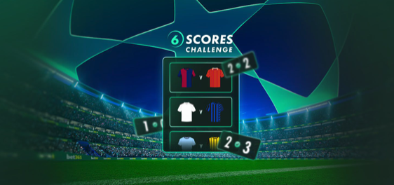 bet365 6 Scores Challenge – Possibilità di vincere £ 250.000 in Champions League!