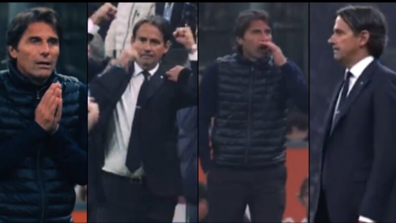 Tuttosport – Conte furia in campo, Inzaghi prima festeggia e poi…