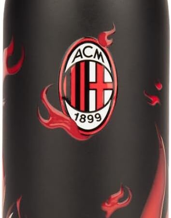 A.C. Milan Borraccia Termica/Sportiva, per Bevande Calde o Fredde, Prodotto Ufficiale, Diversi Colori e Capacità – idea regalo milan