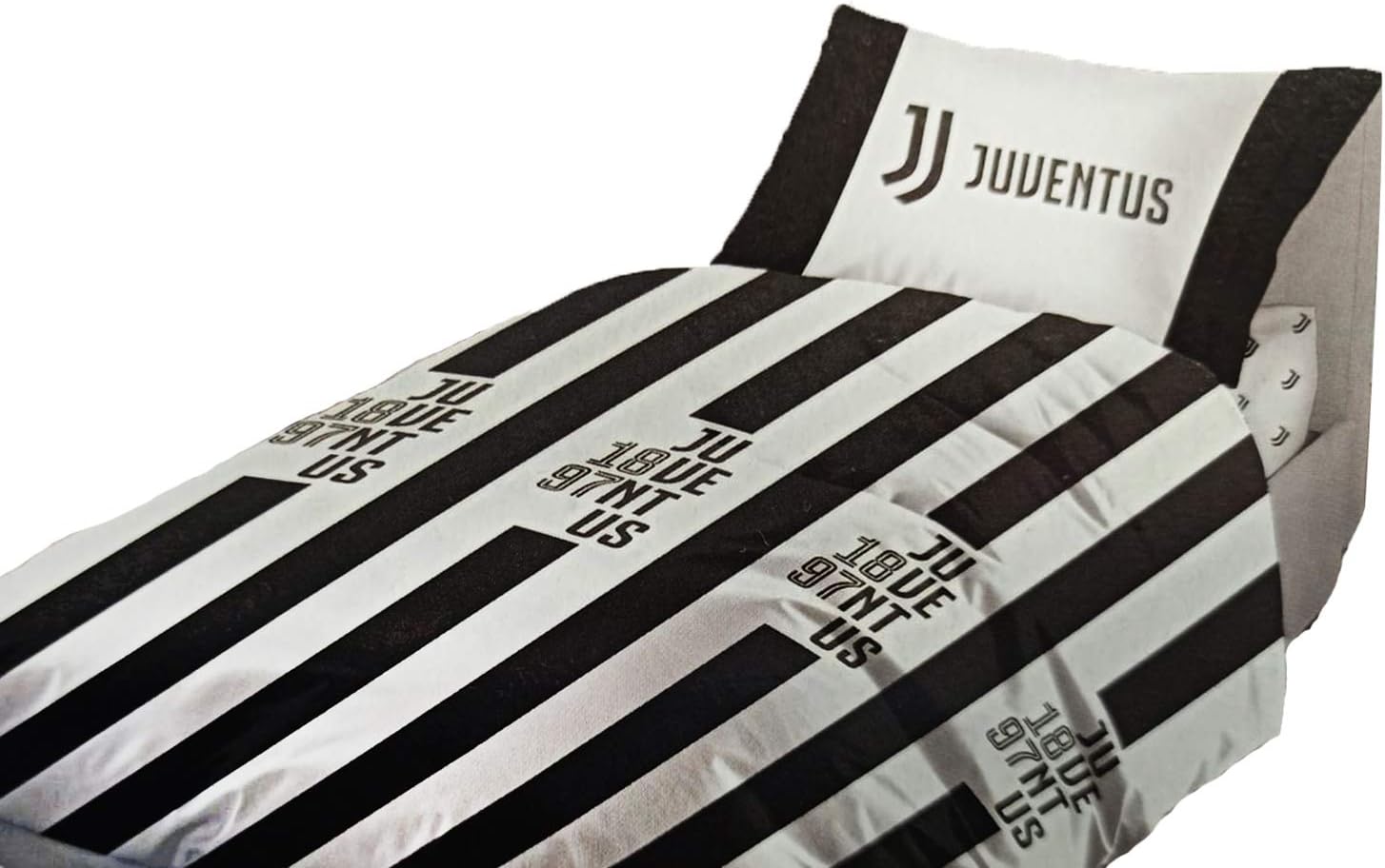 JUVENTUS Completo Letto in Cotone Prodotto Ufficiale Lenzuola Juve Nuova Collezione (Una Piazza e Mezza) – idea regalo juve