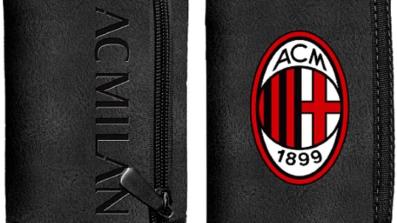 CALCIOGADGETS Portafoglio Milan Originale Ufficiale Borsellino a Strappo Enzo Castellano PTFMI141836 – idea regalo milan