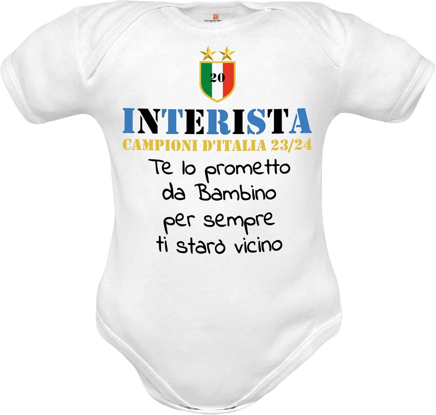 body neonato divertenti frase Inter Mamma mi ha fatto bellissimo e papà Interista – idea regalo inter