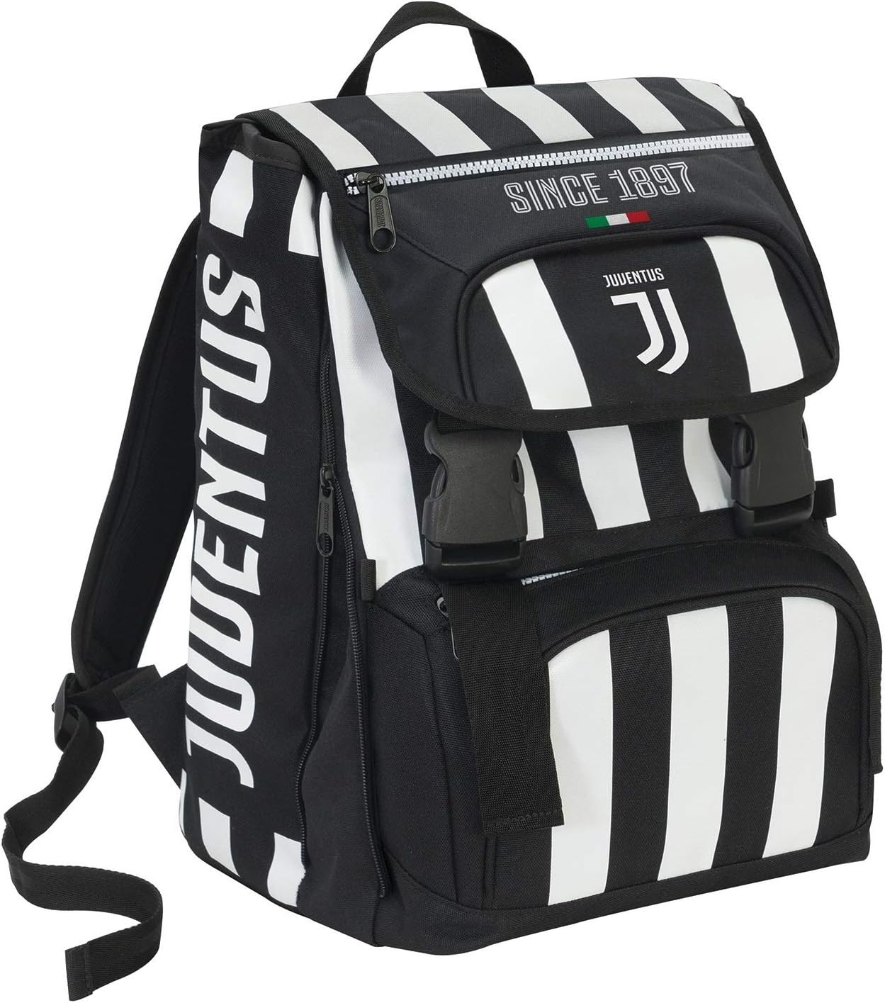 Juventus Zaino Estensibile Big Juventus Coaches, 28 Lt, Bianco/Nero, 41 cm – idea regalo juve