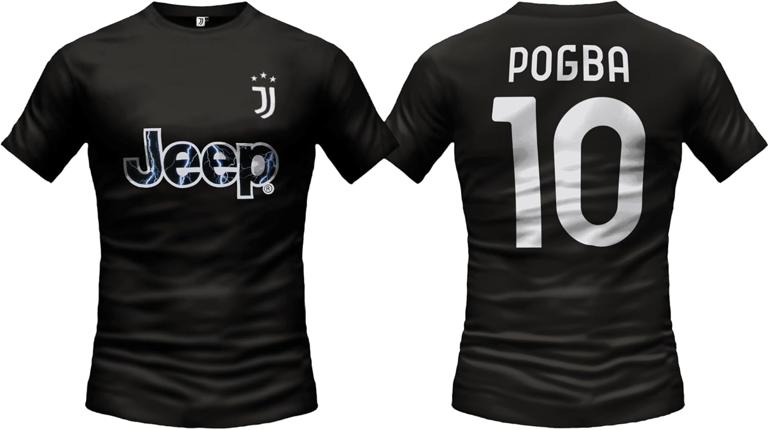 Sportbaer Maglia Calcio Paul Pogba Stagione 2022 2023. Maglia Nera Numero 10. Seconda Maglia. Replica Ufficiale autorizzata. Taglie Adulto Bambino. (L) – idea regalo juve