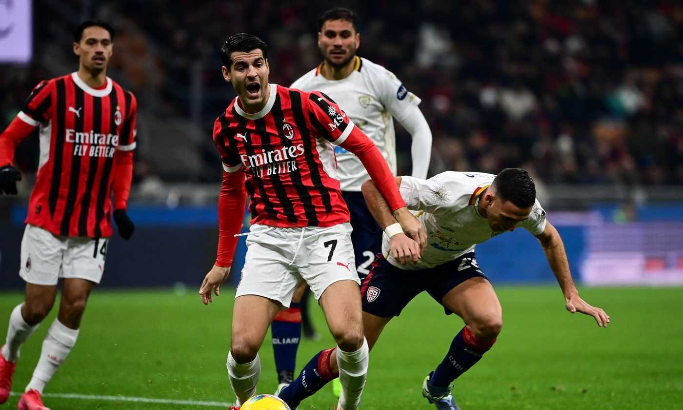 Milan-Cagliari, la MOVIOLA LIVE: Morata chiede un rigore, per Fourneau è fallo in attacco|Serie A